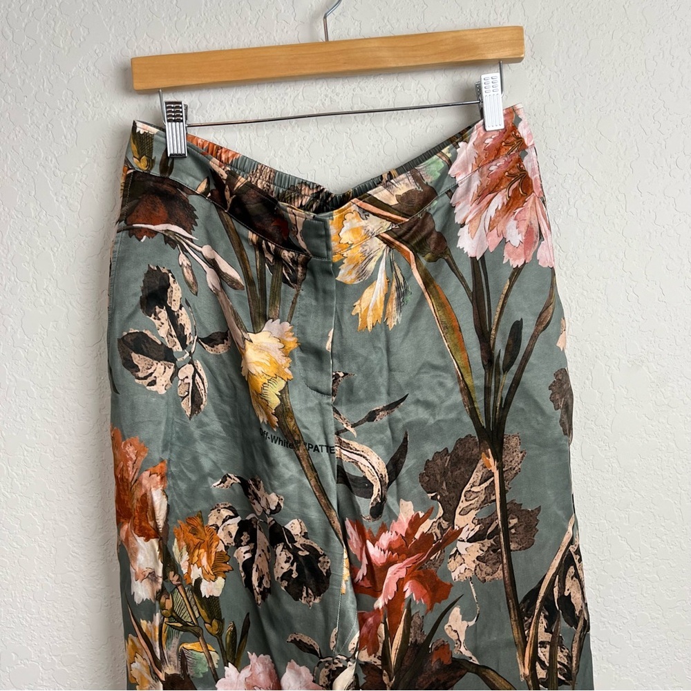 Off-White c/o Virgil Abloh Floral Wide Leg Palazzo Pants Size 44 - Picture 4 of 16